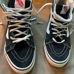 Black and white High top unisex Vans